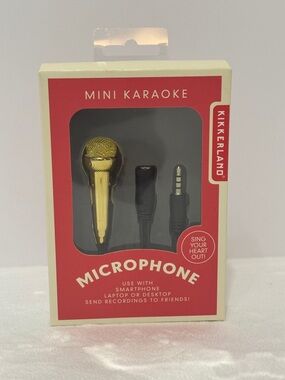 Mini karaoke microphone use with smartphone laptop or desktop kikkerland